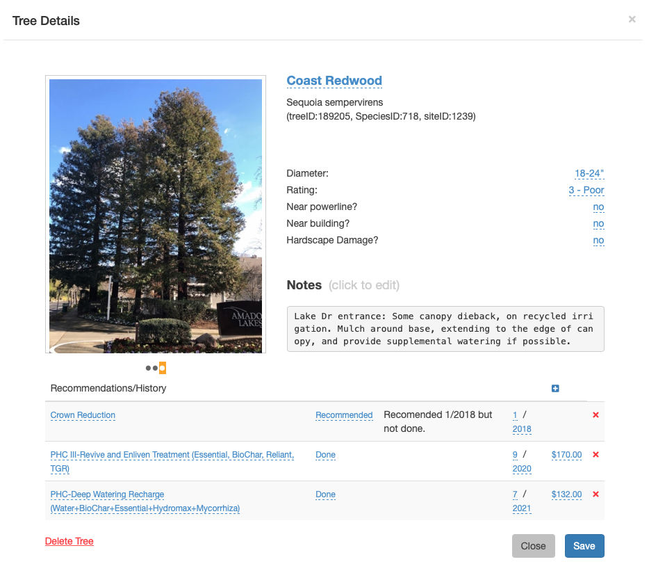 ArborPlus tree-details-screenshot